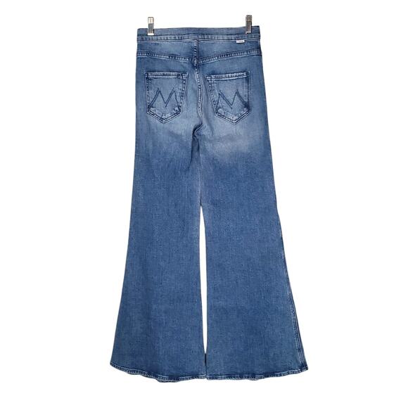 Mother The Tab Roller Skimp Wide Leg Jeans From Out Of Town Blue USA Size 24 - Picture 5 of 13